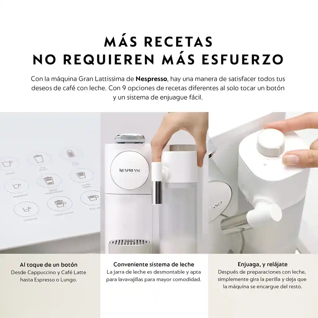 Cafetera Gran Lattissima Blanca