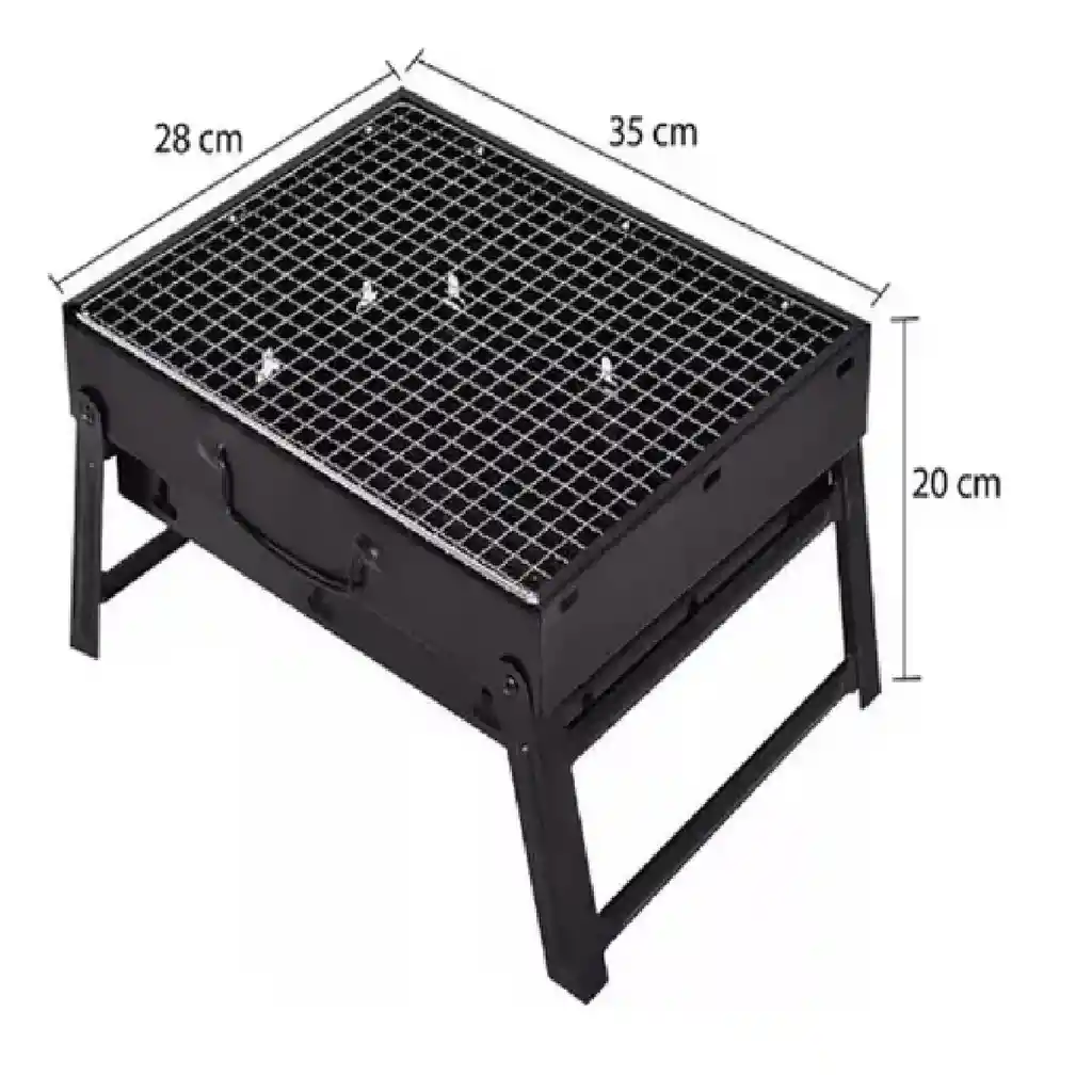 Parrilla De Carbon Portatil Acero Inoxidable