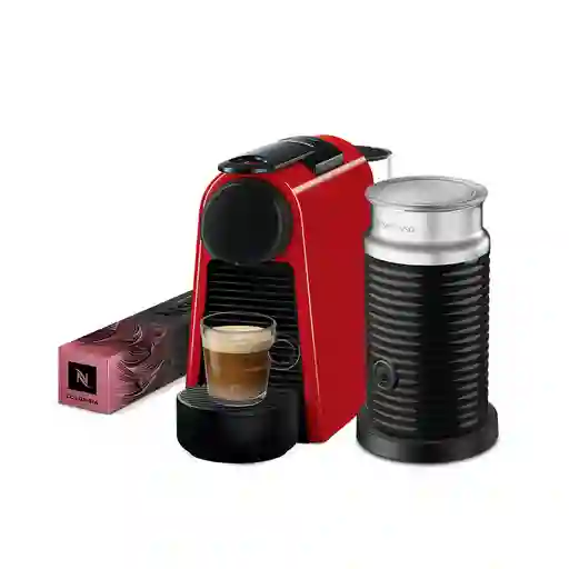 Cafetera Essenza Mini Roja Con Espumador De Leche