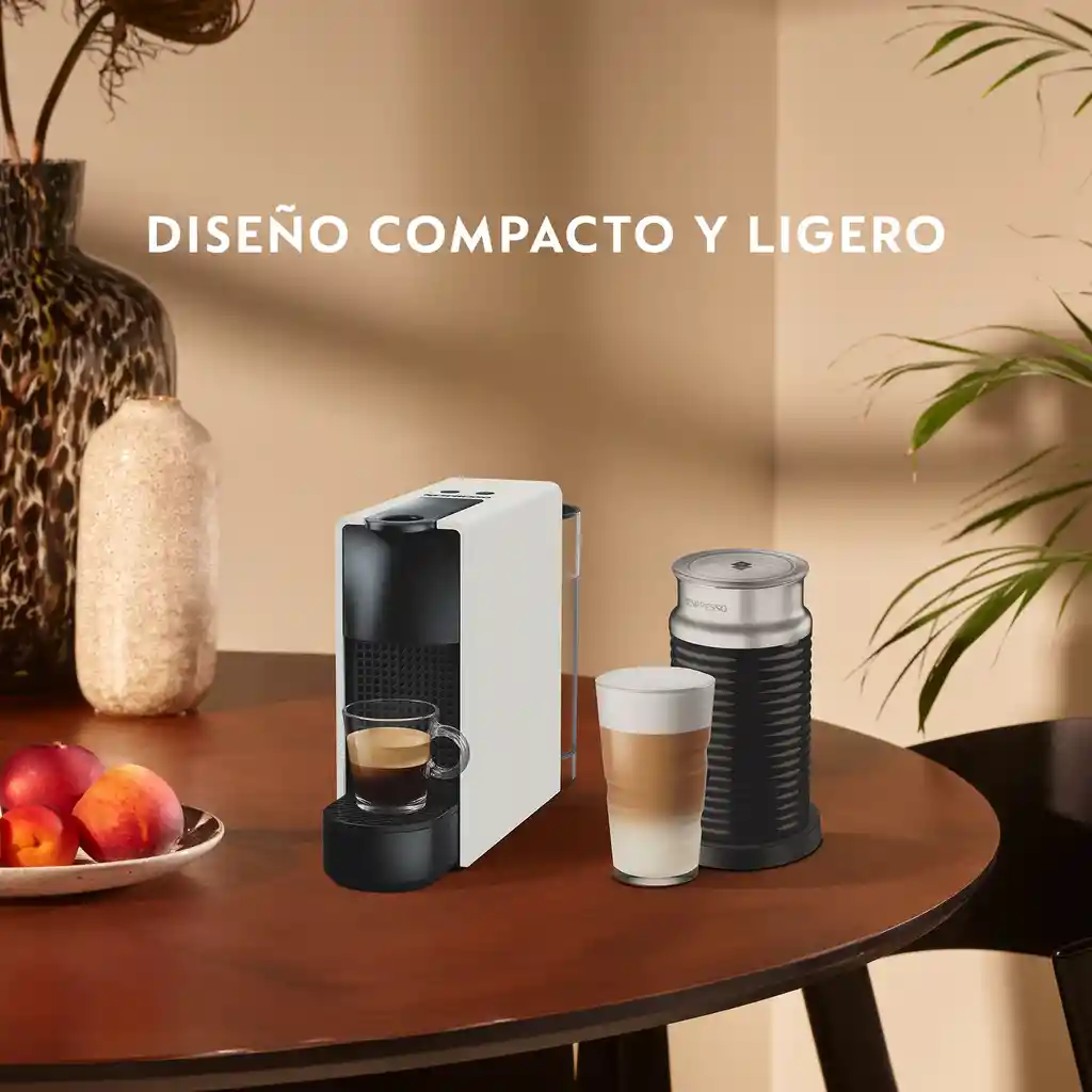 Cafetera Essenza Mini Blanca Con Espumador De Leche