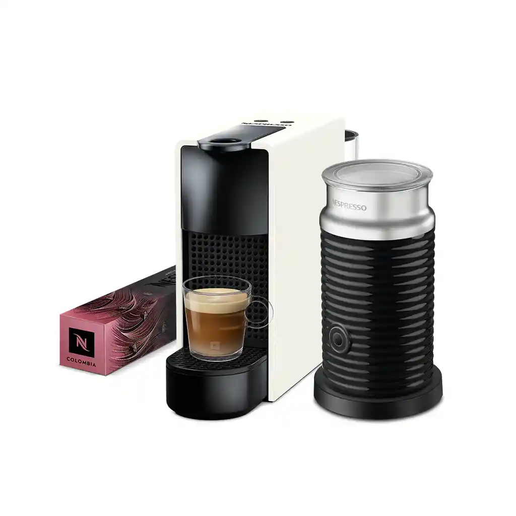 Cafetera Essenza Mini Blanca Con Espumador De Leche