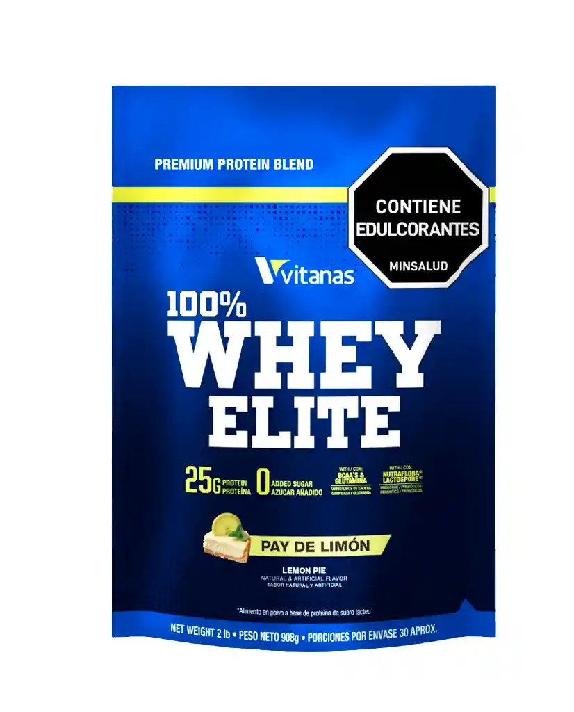 Proteina Whey Elite Pay De Limón Vitanas 2 Lb