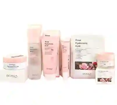 Kit Bioaqua Rosas Y Ácido Hialurónico Facial X 5 Antiedad