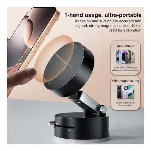 Soporte Celular Magnético Con Ventosa De Vacío 360°