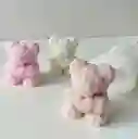 Molde Silicón Oso Con Rosas Para Velas , Resina, Jabones.