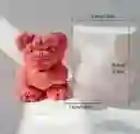 Molde Silicón Oso Con Rosas Para Velas , Resina, Jabones.