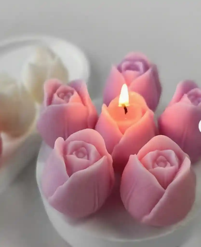 Molde Silicón Tulipán Para Velas , Resina, Jabones.