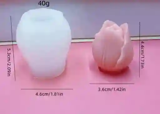 Molde Silicón Tulipán Para Velas , Resina, Jabones.