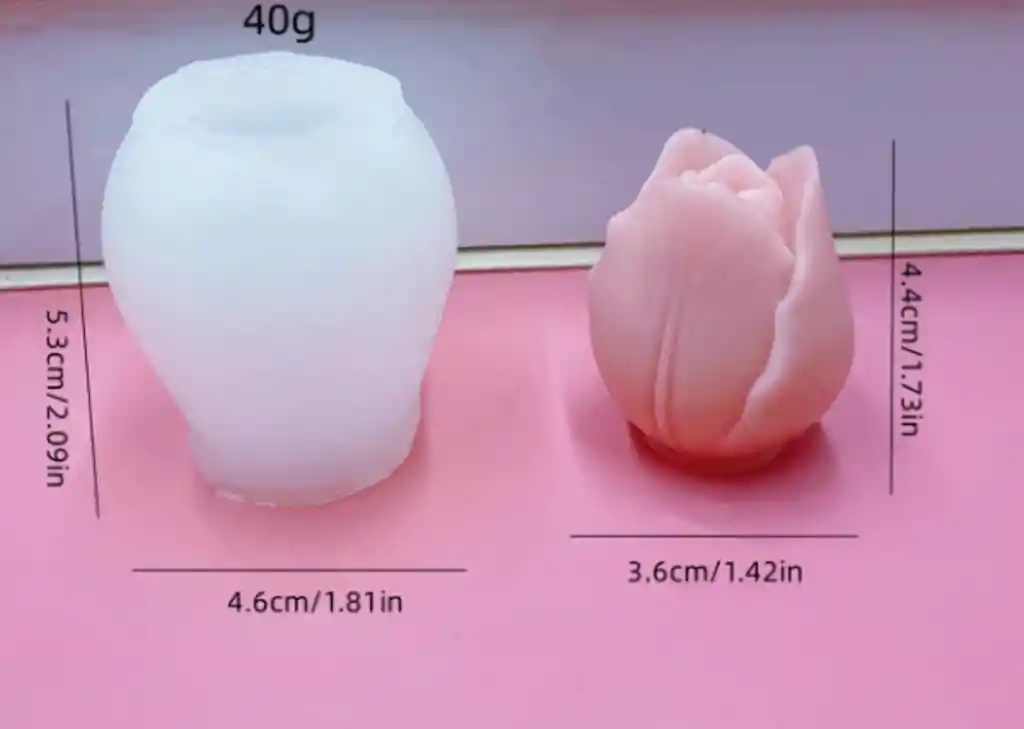 Molde Silicón Tulipán Para Velas , Resina, Jabones.