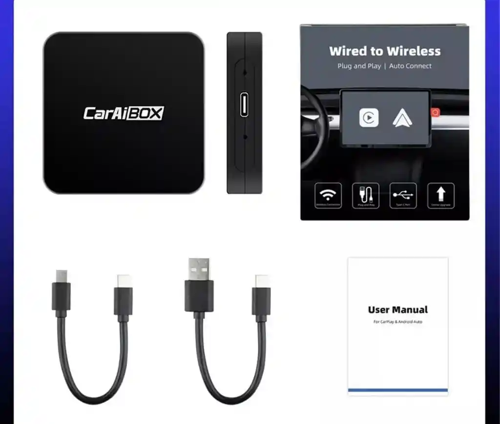Adaptador Car Ai Box 2 En 1 Inalámbrico Android Auto Carplay