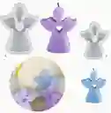 Ángel De Silicona Para Velas De Navidad