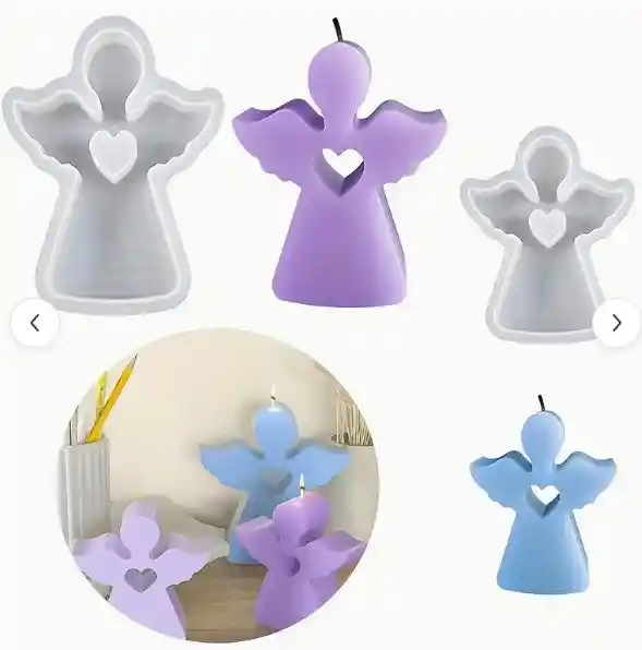 Ángel De Silicona Para Velas De Navidad