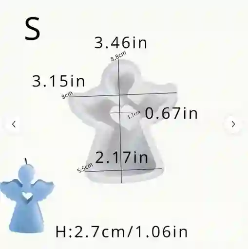 Ángel De Silicona Para Velas De Navidad