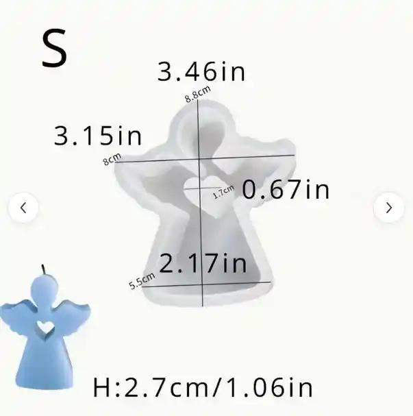 Ángel De Silicona Para Velas De Navidad