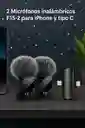Doble Micrófono Inalámbrico F15-2 Para Iphone Y Usb Tipo C