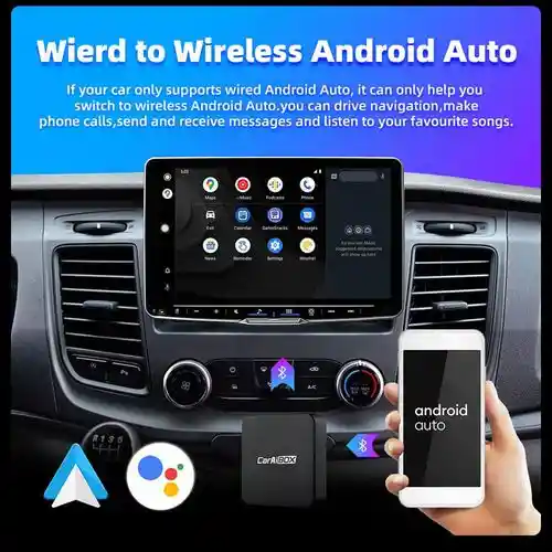 Adaptador Car Ai Box 2 En 1 Inalámbrico Android Auto Carplay