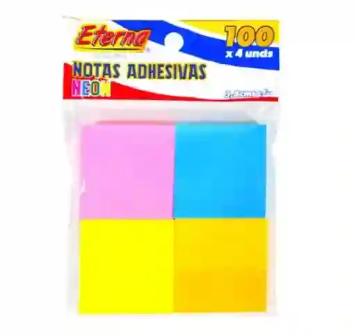 Notas Adhesivas Pequeña Papel Colores X 4 Und - 3,8 Cm