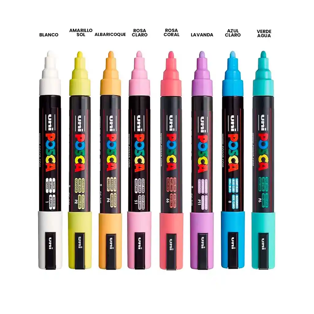 Posca Pastel Pc5m X 8unidades