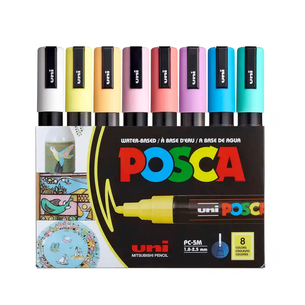Posca Pastel Pc5m X 8unidades