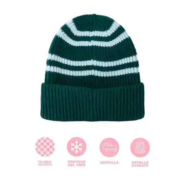 Gorro Tejido Serie Harry Potter Slytherin Miniso