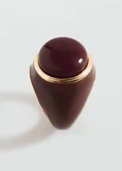 Anillo Sami Marrón Talla L Mujer Mango
