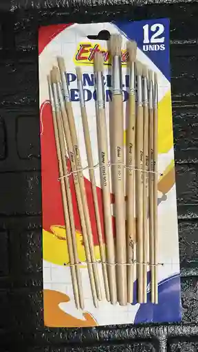 Pincel Eterna Redondo X12 Madera