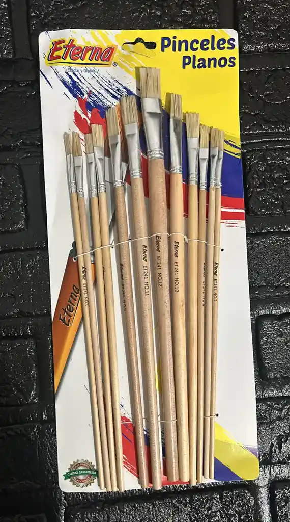 Pincel Eterna Plano X12 Madera
