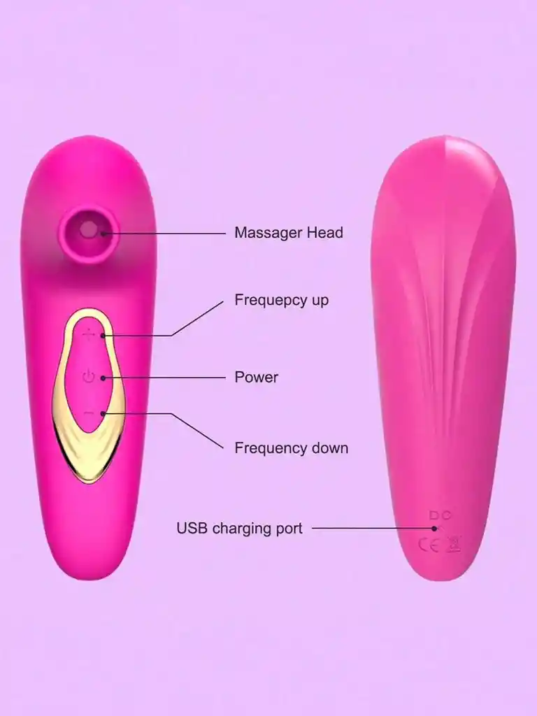 Succionador Clitoris 10 Modos De Succión Femenino Recargable Expoencia Realista