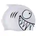 Gorro Niños Pez Natación 100% Silicona Color Gris