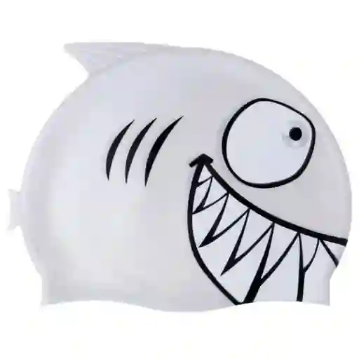 Gorro Niños Pez Natación 100% Silicona Color Gris