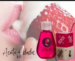Lubricante Erotic Sensation Oil 14ml+dados Uva/sandia/kiwi/chocolate/fresa