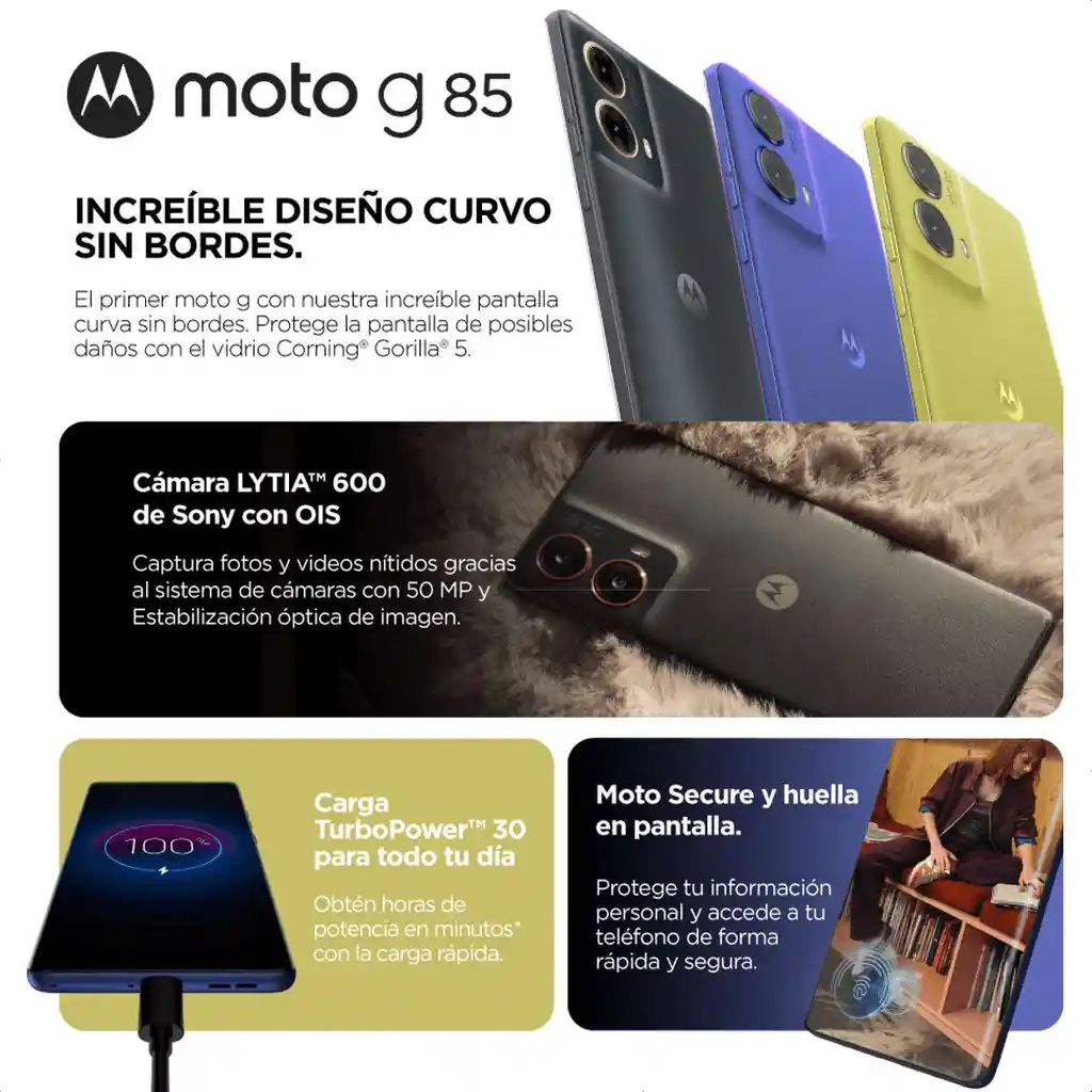 Celular Motorola Moto G85 5g Dual Sim 256gb /8gb 6.7'' Gris
