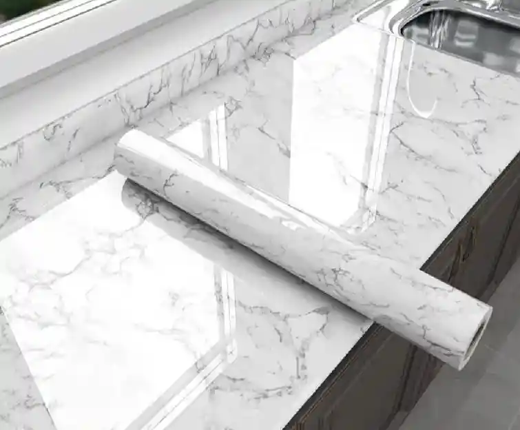 Papel Tapiz Marmol Adhesivo Blanco