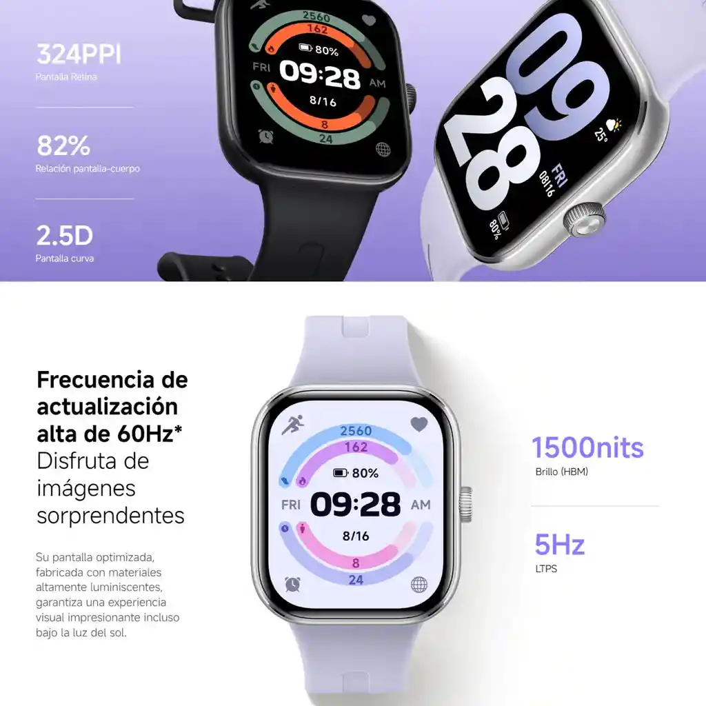 Xiaomi Redmi Watch 5 Smartwatch Llamadas Bluetooth 5atm Gnss, Lavanda