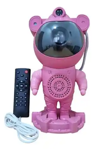 Astronauta Proyector Con Luz Y Sonido, Bluetooth Con Control Remoto (fucsia)