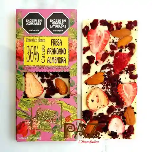 Tableta Chocolate Blanca Con Frutos 36% Cacao