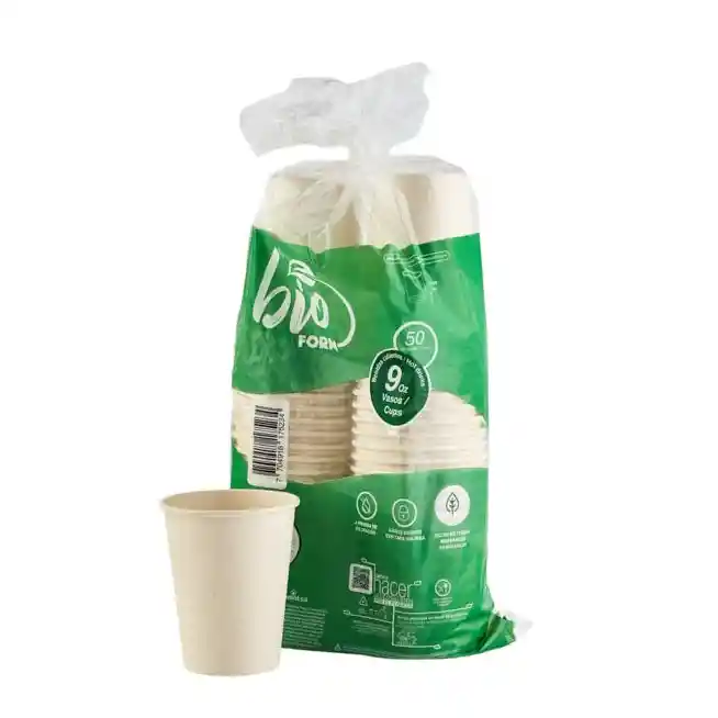 Vaso 9 Onz De Carton Bioform X 50und