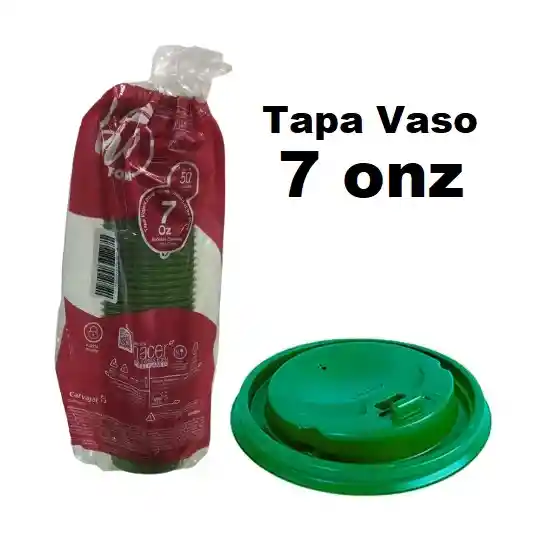 Tapa Vaso 7 Onzas Con Pico Bioform X 50 Und