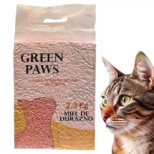 Arena Tofu 2.3 Kg Miel De Durazno Green Paws