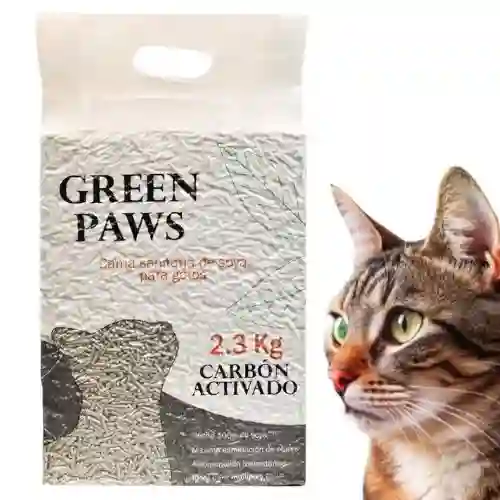 Arena Tofu 2.3 Kg Carbon Activado Green Paws