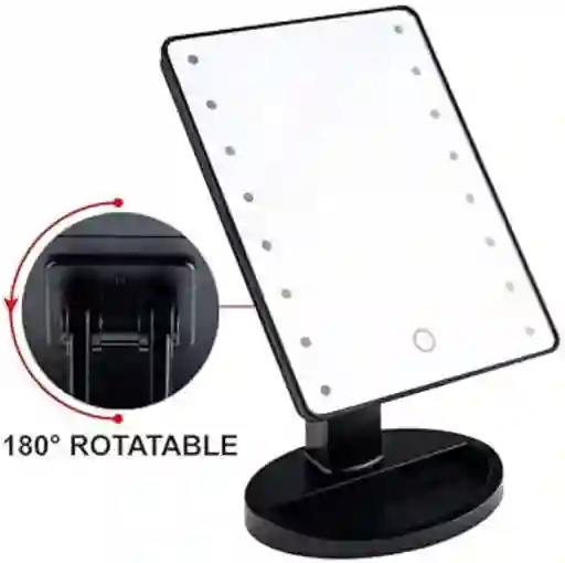 Espejo Tocador Con Luz Led Cuadrado Xr-1609-16 Ideal Para Maquillaje