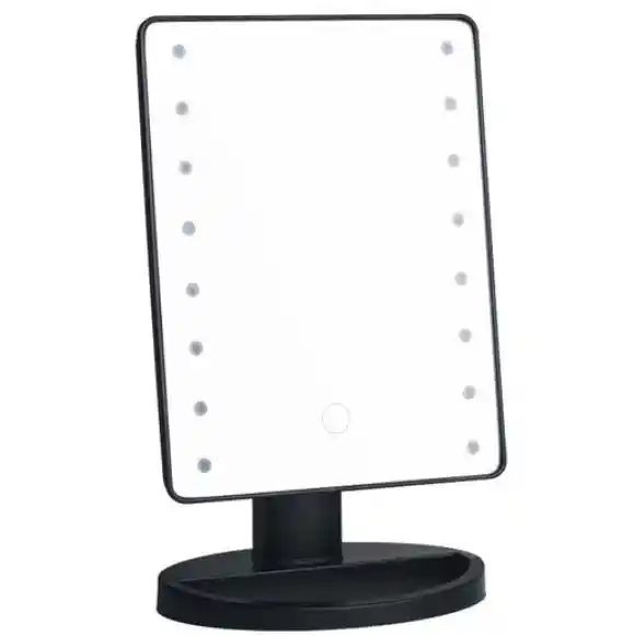 Espejo Tocador Cuadrado Xr-1609-16 Con Diseño Moderno Y Luz Led