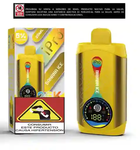 Vapeador Ipro 26.000 Puffs Banana Ice