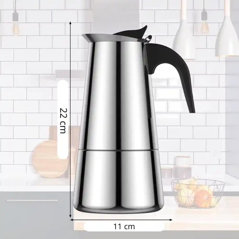 Cafetera Italiana Espresso Maker Acero Quirurgico 9 Tazas