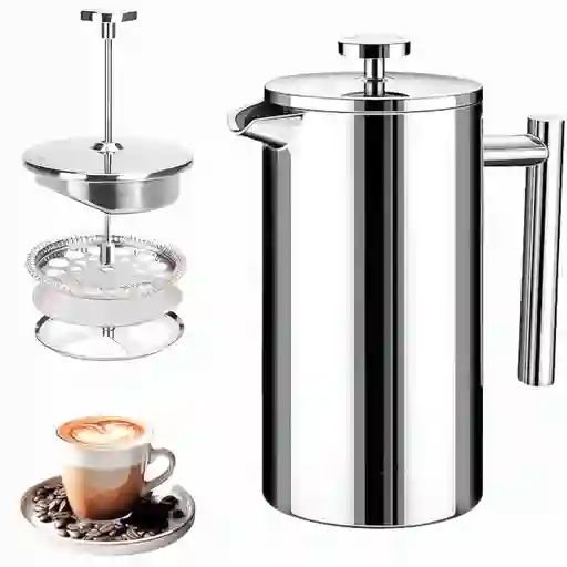 Cafetera Prensa Francesa En Acero Inoxidable 1 Litro