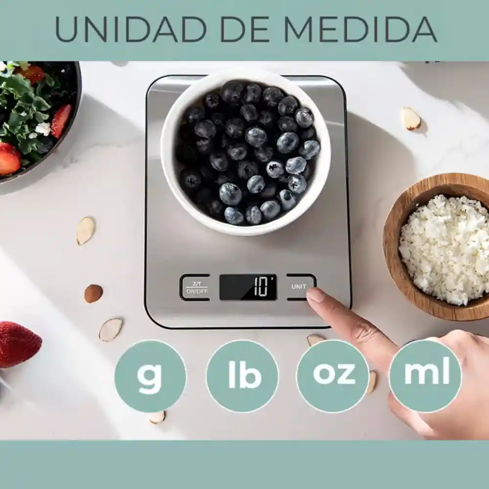 Báscula Digital Gramera De Cocina Balanza 5000g 5kg Led