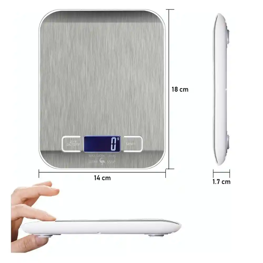 Báscula Digital Gramera De Cocina Balanza 5000g 5kg Led