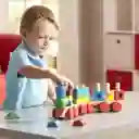 Juego Didáctico Tren De Bloques De Madera Para Niños