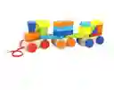 Juego Didáctico Tren De Bloques De Madera Para Niños