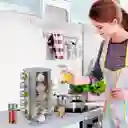 Condimentero Giratorio 20 Especieros De Cocina Acero Vidrio